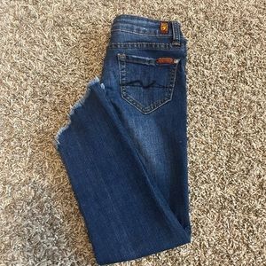 7 for all mankind size 8 ankle skinny jeans